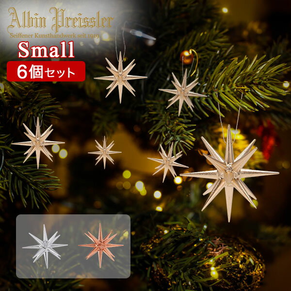 アルビン・プライスラー Albin Preissler クリスマス オーナメント ベツレヘムの星 スモール 6個セット クリスマスツリー 飾り ドイツ 北欧