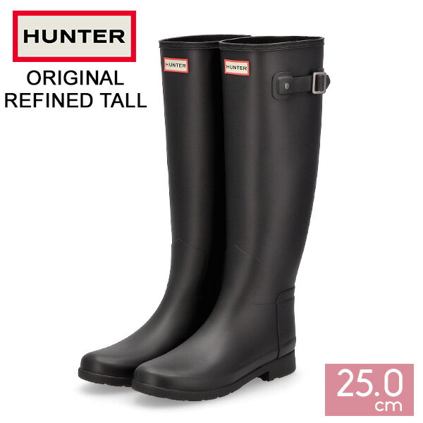 ハンター HUNTER BOOTS レインブーツ レディース オリジナル リファインド トール Womens Original Refined Tall 長靴 ロング ブーツ おしゃれ 防水 ラバーブーツ ブラック WFT2200RMA