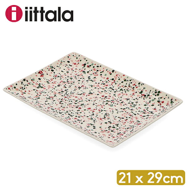 イッタラ iittala 皿 スクエア プレート お皿 オイバトイッカ Helle 21 × 29cm 1070619 ピンクグリーン OIVA TOIKKA COLLECT OTC A4 plate Helle Pink green 角皿 大皿 食器 おしゃれ 北欧