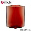 イッタラ Iittala ルーツ ベース Ruutu Vase 花瓶 11.5×14cm 1015596 クランベリー Cranberry インテリア ガラス 北欧 フィンランド シンプル おしゃれ