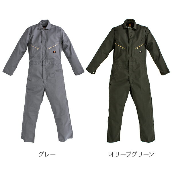 【あす楽】 [全品最大15%OFFクーポン]ディッキーズ Dickies デラックスカバーオール 48799 つなぎ 長袖 メンズ 作業着 大きいサイズ Long Sleeve Deluxe Blended Coverall MENS [glv15]