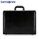 SAMSONITE サムソナイト Leather Business レザービジネス Leather Attache レザーアタッシュケース Black ブラック 43115-1041 ビジネスバッグ ブリーフケース 父の日