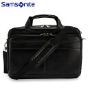 SAMSONITE サムソナイト Leather Business レザービジネス Leather Slim Brief レザー スリム ラップトップ ブリーフ...