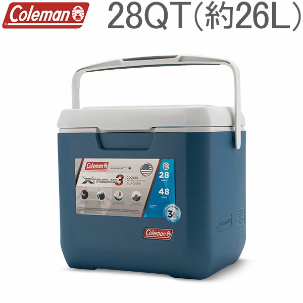 コールマン Coleman クーラーボックス 28QT XTREME 3 COOLER エクストリーム 3 クーラー 約26L ブルー / ホワイト 3000005350 あす楽