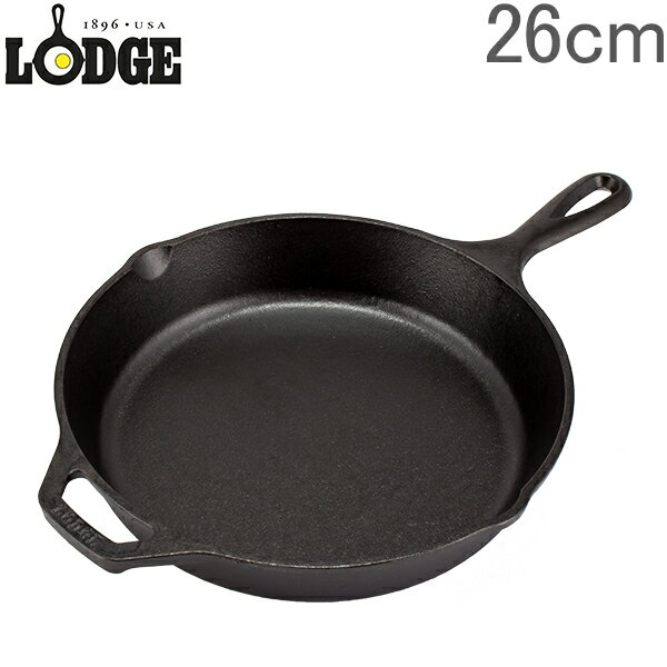 【あす楽】 [全品最大15%OFFクーポン]Lodge ロッジ ロジック スキレット 10-1/4インチ L8SK3 Lodge Logic Skillet with Assist Handle フライパン グリルパン アウトドア [glv15]