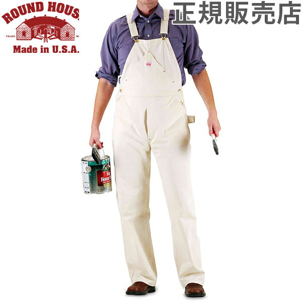 ラウンドハウス Round House ぺインター ビブ オーバーオール 71 ナチュラル メンズ Men's Natural Painter Bib Overalls 作業着 つなぎ アメリカ製