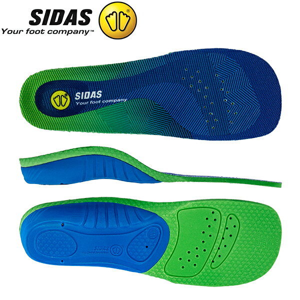 シダス Sidas インソール コンフォート3D ジュニア用 310896 オールラウンド Insoles Comfort 3D Jr Blue/ Green/...