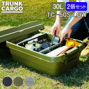 トランクカーゴ RISU 収納ボックス 2個セット 収納ケース スタッキングタイプ ロータイプ アウトドア TC-50S LOW コンテナボックス キャンプ リ...