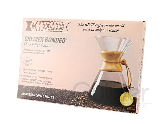 Chemex ケメックス コーヒーメーカー フィルターペーパー 3カップ用 ボンデッド 100枚入 濾紙 FP-2