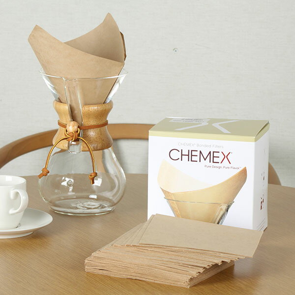 ケメックス Chemex コーヒーメーカー + フィルターペーパー 6カップ用 100枚入 マシンメイド ドリップ式 キッチン おしゃれ CM-6A FSU-100