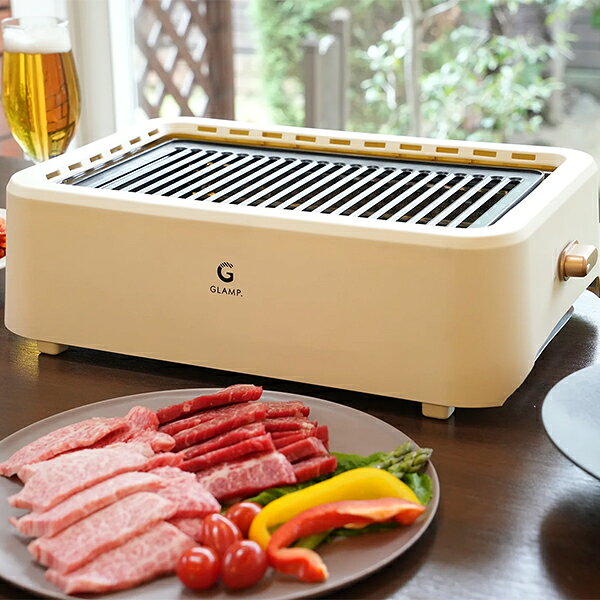 グランプ GLAMP. 超少煙グリル 減煙 煙が出ない 焼肉 ホットプレート 焼き肉グリル SG01-BK ブラック SG01-WH ホワイト バーベキューコンロ スモークレス 電気グリル おしゃれ 卓上 コンパクト 母の日 父の日 バレンタイン glv-p5-10048639 CampHolic サンプル画像3