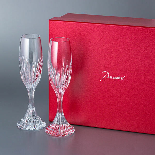 バカラ Baccarat マッセナ シャンパンフルート ペア 160mL シャンパングラス 2811797 Massena Champagne Flute Clear グラス 食器 ワイングラス クリスタル セット 内祝い お祝い 還暦祝い 贈り物 新築祝い 米寿 金婚式 長寿祝い 2