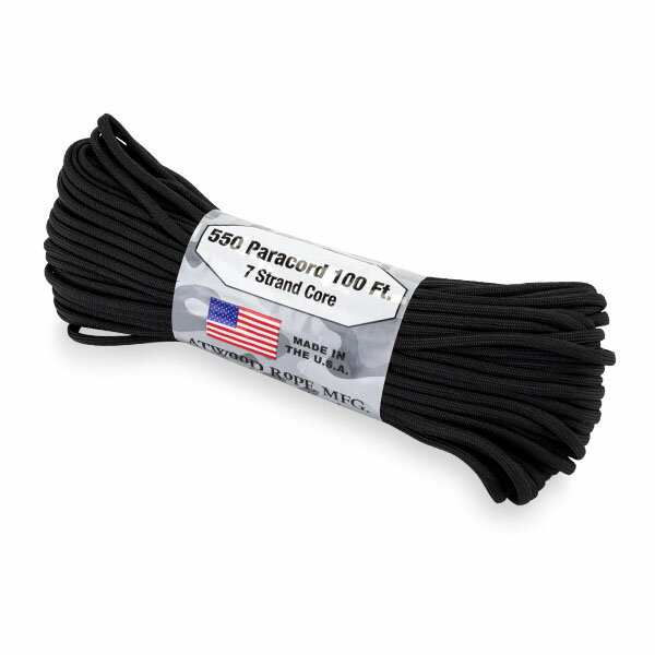 【お盆もあす楽】アトウッド Atwood パラコード パラシュートコード ロープ PARACORD 100フィート 4mm × 30m アウトドア キャンプ 丈夫 USA 7 STRAND 550LB 550100 あす楽通販格安セール情報 楽天 通販
