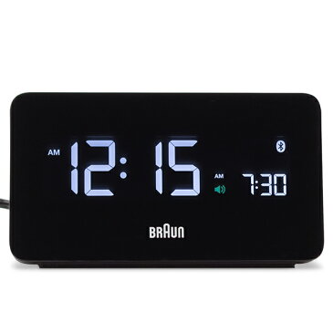 ブラウン BRAUN 時計 置き時計 デジタル アラーム クロック BNC020BK ブラック Digital Bluetooth Connected Clock 目覚まし時計 置時計 5%還元 あす楽