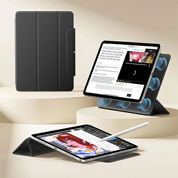 ESR REBOUND マグネット吸着式 Smart Folioケース iPad Air 11（M4/M3/M2/第5/4世代） /Pro 11（M5/M4）/iPad Air 13 / iPad Pro 12.9/Pro 13（M5/M4）薄型 軽量 角度調整 三つ折りスタンド タブレットケース glv-10113790 GULLIVER Online Shopping サンプル画像3
