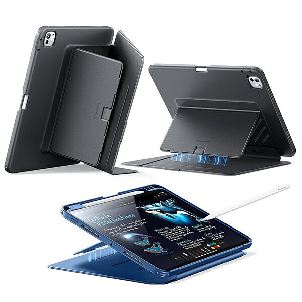 ESR Flip ペンホルダー付きハイブリッドケース for iPad Pro 11（M5/M4）/ iPad Air 13（M4/M3/M2）/Pro 13（M5/M4）段階スタンド マグネット式 Apple Pencil収納 多機能 タブレットケース iPadアクセサリー glv-10113791 GULLIVER Online Shopping サンプル画像2