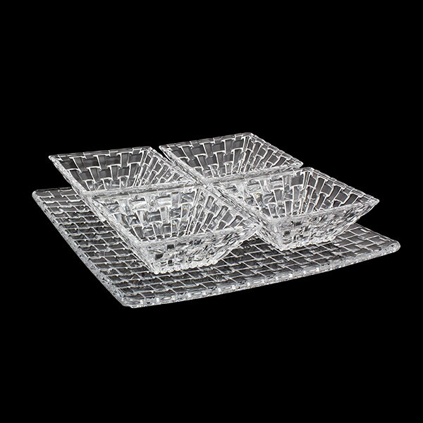 ナハトマン Nachtmann ボサノバ ボウル&プレート 5点セット スクエアプレート スクエアボウル 90023 Dancing Stars Bossa Nova 皿 プレート 食器 ガラス