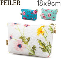 フェイラー Feiler ポーチ コスメポーチ レディース 18×9cm Make Up Bag M4 上質 コットン プレゼント メイクポーチ 小物入れ