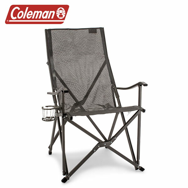 コールマン Coleman アウトドア チェア PATIO SLING CHAIR 折りたたみ式 2000020294 グレー 椅子 ドリンクホルダー付 イス キャンプ BBQ