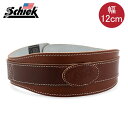 シーク Schiek リフティングベルト Model L2004 2ピン レザー パワーベルト 幅12cm ブラウン 筋トレ ウエイトトレーニング バーベル