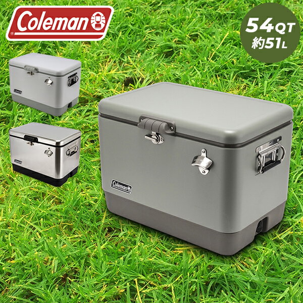 ֥ޥ Coleman 顼ܥå 54QT ƥ쥹 ٥  51L ȥɥ  顼 ϡ STEEL COOLERSפ򸫤