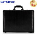 SAMSONITE T\iCg Leather Business U[rWlX Leather Attache U[A^bVP[X Black ubN 43115-1041 rWlXobO u[tP[X