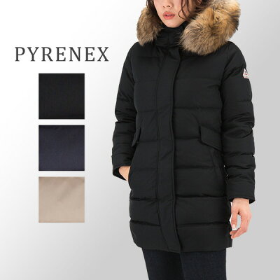 ピレネックス Pyrenex ダウンジャケット GRENOBLE FUR HWS020 グルノーブル レディース コート ダウン アウター フード付き ミドル丈 防寒
