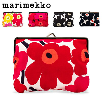 \店内、モール内最安挑戦中/ マリメッコ Marimekko がま口 ポーチ 小物入れ ミニ ウニッコ 花柄 かわいい 北欧 化粧ポーチ 財布 横長 おしゃれ Coin Purse MINI UNIKKO