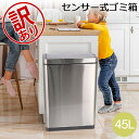 【訳あり】イーケーオー EKO ゴミ箱 45L デラックスファントム 自動開閉 オート開閉 センサー式 センサー ごみ箱 ダストボックス 大容量 ふた付き 両開き ステンレス EK9287MT キッチン おしゃれ 母の日 父の日アウトレット