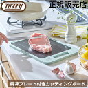 トフィー Toffy 解凍プレート付きカッティングボード まな板 急速解凍 アルミ 抗菌 おろし器付き 自然解凍 家庭用 冷凍食品 肉 刺身 粗熱取り お弁当 ...