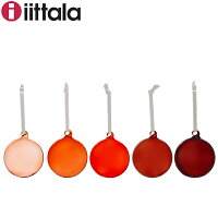 イッタラ Iittala クリスマス オーナメント 5個セット グラスボール レッド 1026604 Glass ball 5set Red 北欧 インテリア ガラス フィンランド ツリー