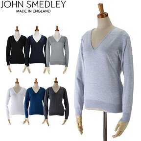 ジョンスメドレー John Smedley Vネック セーター 長袖 プトネイ WOMEN PUTNEY シーアイランドコットン レディース