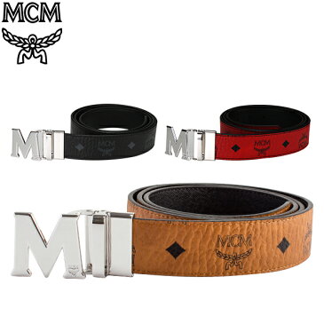 MCM エムシーエム リバーシブル ベルト メンズ フリーサイズ MXB6AVI02 MEN'S BELT VISETOS リバーシブルベルト カット調整可 あす楽