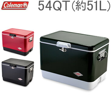 【全品あす楽】コールマン Coleman クーラーボックス 54QT スチールベルト 大容量 約51L アウトドア キャンプ BBQ 釣りクーラー ハード 3000003 STEEL COOLERS