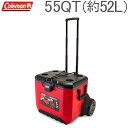 【あす楽】 コールマン Coleman クーラーボックス ホイール クーラー ラギッド （約52L） 55QT RUGGED WHEELED COOLERS レッド 大容量 キャスター付 アウトドア キャンプ【5％還元】