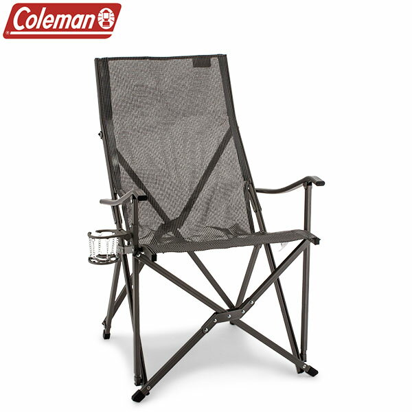 コールマン Coleman アウトドア チェア PATIO SLING CHAIR 折りたたみ式 2000020294 グレー 椅子 ドリンクホルダー付 イス キャンプ BBQ あす楽