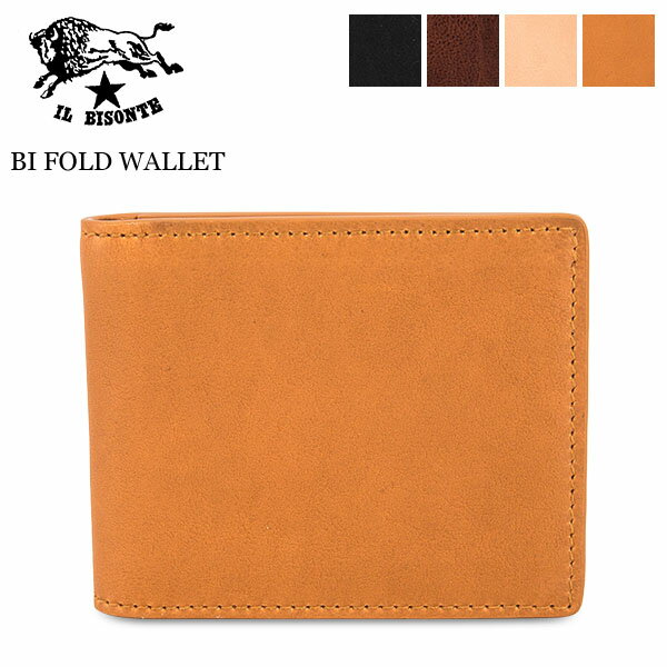 在庫限り イルビゾンテ Il Bisonte 二つ折り財布 BI FOLD WALLET SBW059 財布 コンパクト レザー 革 牛革 イタリア メンズ レディース ファッション