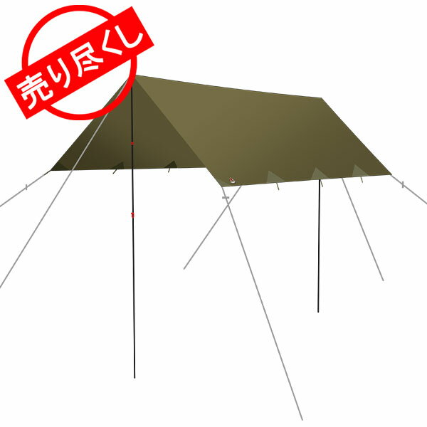 【今ならポイント10倍】売り尽くし ローベンス Robens タープ トレイル テント 130322 カーキ キャンプ アウトドア Trail Tents Tarp 2.5×1.8m 雨よけ 日よけ バーベキュー