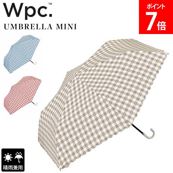 乐天商城 - ＼店内、マラソンSALE開催中／ Wpc. ダブリュピーシー 折り畳み傘 ギンガムハート ミニ 晴雨兼用 雨傘 日傘 手開き式 折りたたみ傘 コンパクト チェック ハート柄 学生 社会人 通勤 通学 女性 可愛い おしゃれ mini