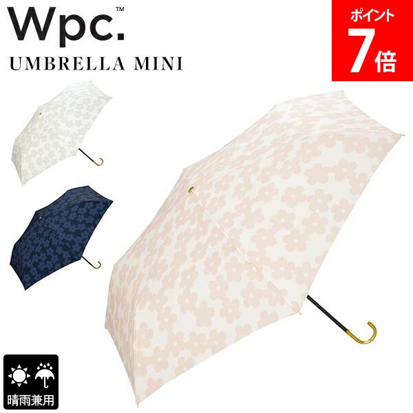 乐天商城 - ＼店内、マラソンSALE開催中／ Wpc. ダブリュピーシー折り畳み傘 フラワーレース ミニ 晴雨兼用 日傘 雨傘 手開き式 UVカット 軽量 コンパクト 通勤 通学 花柄 レディース かわいい 北欧風 おしゃれ mini