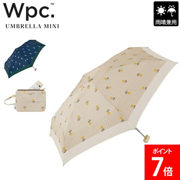 樂天商城 - ＼GWも休まず配送／ ダブリュピーシー Wpc. 折りたたみ傘 プレイドフラワー ミニ 晴雨兼用 雨傘 日傘 手開き式 UVカット コンパクト傘 通学 通勤 レディース 折り畳み傘 かわいい 可愛い おしゃれ お洒落 レトロ チェック フラワー