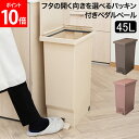 ゴミ箱 フタの開く向きを選べるパッキン付きペダルペール45L キッチン リビング ふた付き ダストボックス おしゃれ インテリア雑貨 ごみ箱 分別 密閉 平和工業