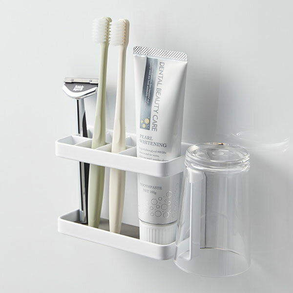 【GWもあす楽】歯ブラシスタンド マグネットバスルームトゥースブラシスタンド tower タワー 山崎実業 タワーシリーズ 歯ブラシ立て 歯ブラシ置き 浴室 お風呂 収納 磁石 母の日 あす楽