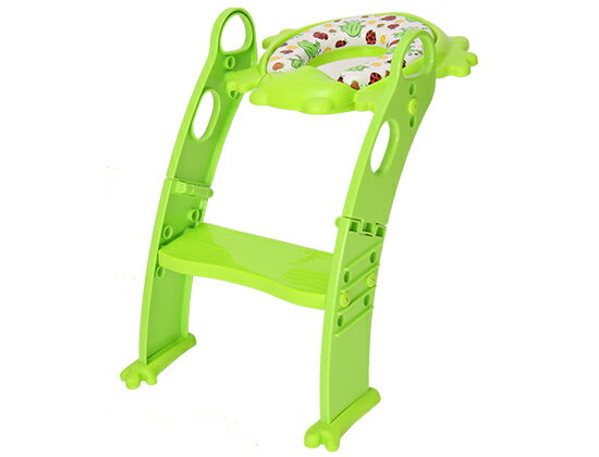 【あす楽】 カリブ 補助便座 トイレトレーナー クッション付き 赤ちゃん 練習 PM2697 Karibu Frog Shape Cushion Potty Seat with Ladder【5％還元】