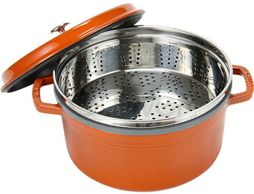 ストウブ 鍋 Staub ココットラウンド/スチーマーインサートラウンド Round Cocotte w/ Steamer Insert Round 26cm 11338 ピコ ココット スチーマー 鍋