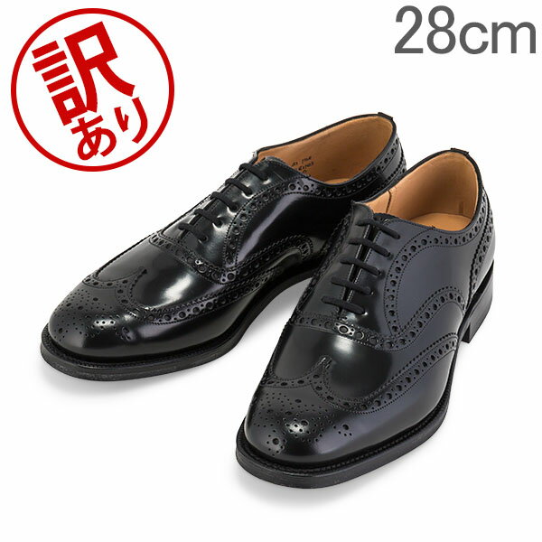 【訳あり】 Church's チャーチ Burwood バーウッド ブラック ポリッシュド バインダ ...