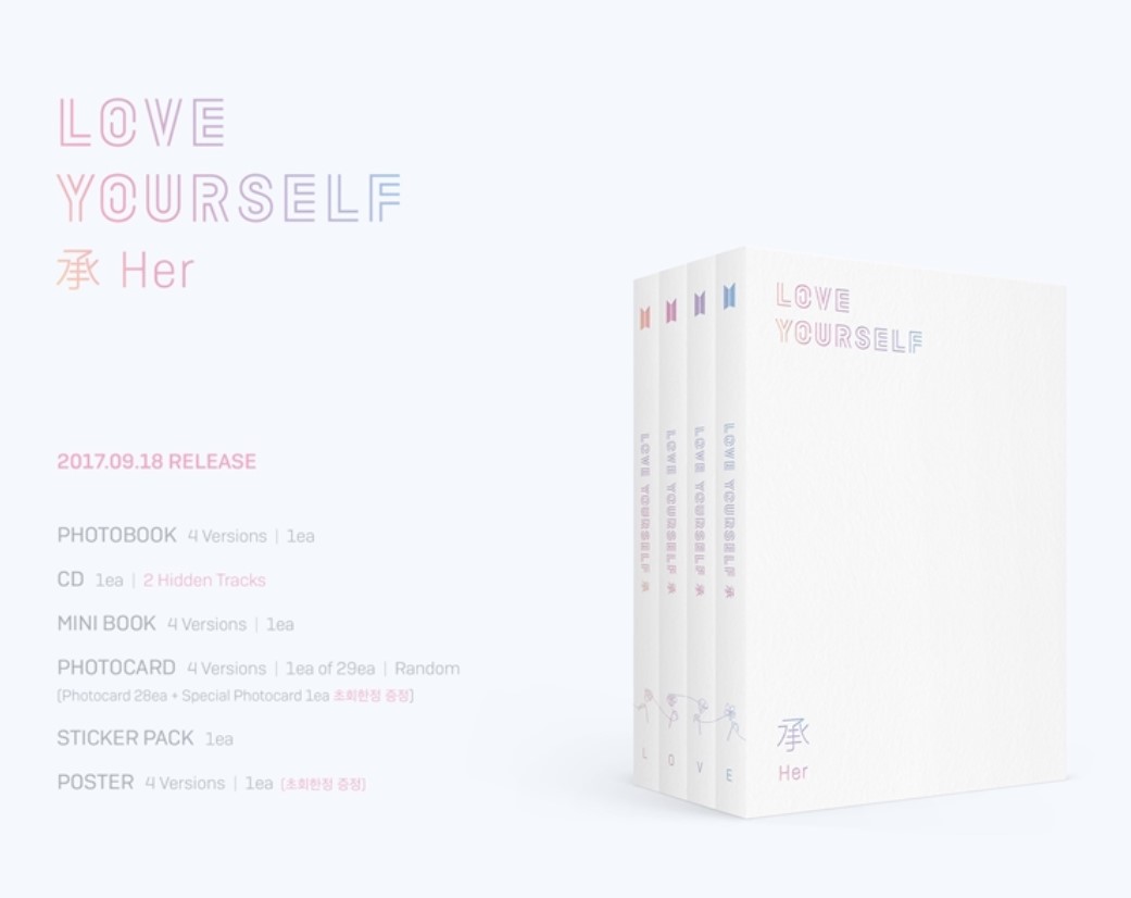 楽天Goods ＆ Music【和訳選択】BTS LOVE YOURSELF 承 HER 5TH MINI ALBUM 防弾少年団 5集 ミニ アルバム【弊店限定特典】【安心国内発送】