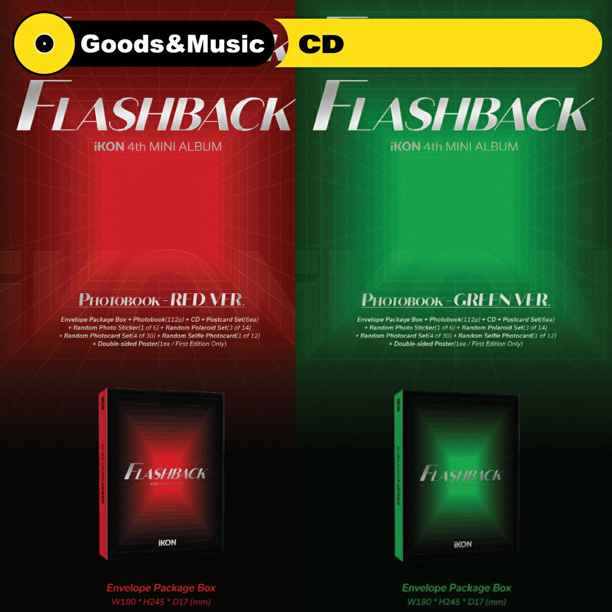 楽天Goods ＆ Music【PHOTOBOOK】【VER選択】【和訳選択】IKON FLASHBACK 4TH MINI ALBUM アイコン 4集 ミニアルバム【弊店限定特典】【安心国内発送】