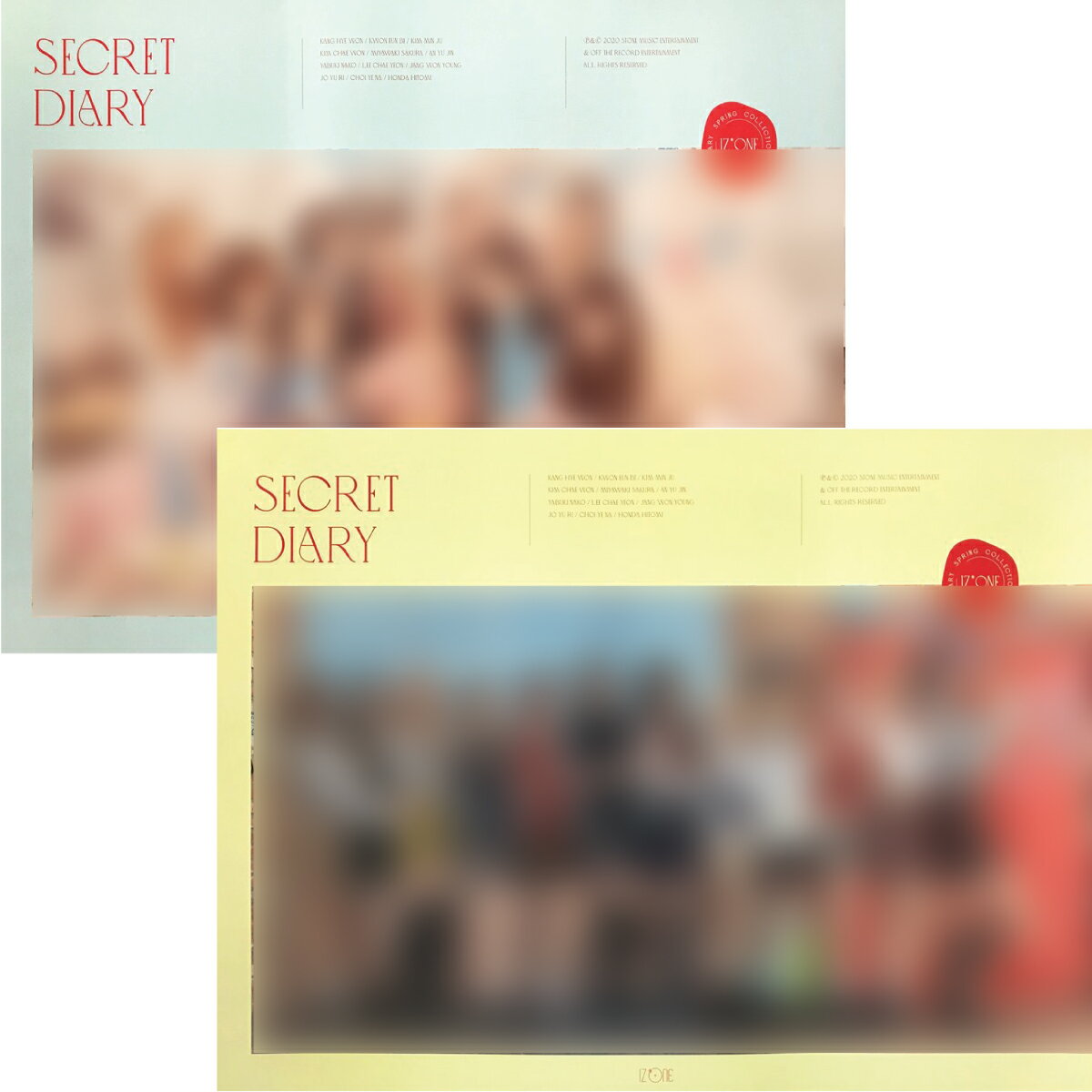 【ポスター】【2種セット】IZ*ONE SECRET DIARY SPRING COLLECTION POSTER アイズワン ポスター【弊店限定特典】【安心国内発送】