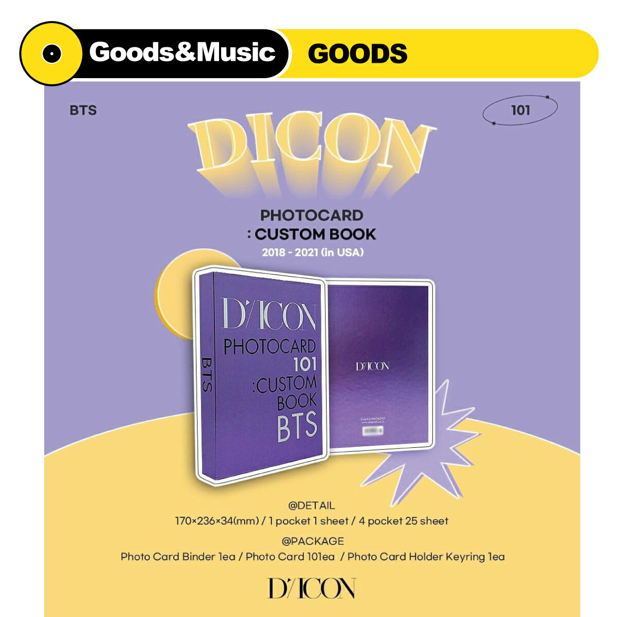 CD, 韓国（K-POP）・アジア K-POPK-POPDICON PHOTOCARD 101 CUSTOM BOOK 2018-2021 IN USA BTS D-ICON5